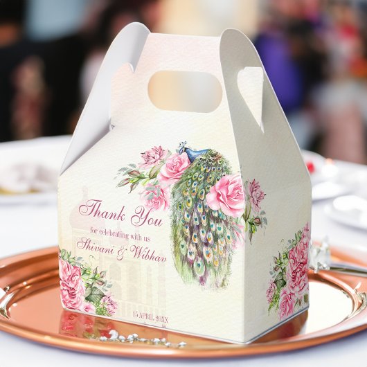 Victoriaans roze rozen bedankdoosjes