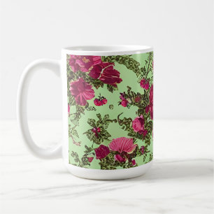 Victoriaans roze rozen koffiemok
