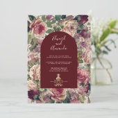 Victoriaans Rozen en Bourgogne Kaart (Staand voorkant)