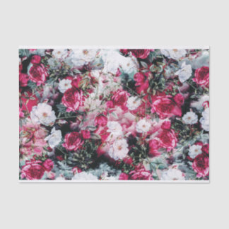 Victoriaans Rozen Floral roze zwart Tissuepapier