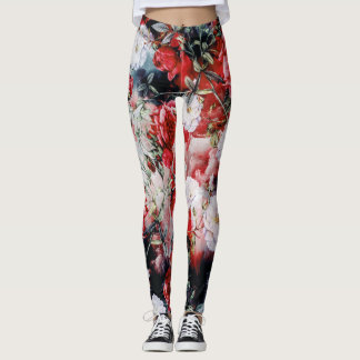 Victoriaans Rozen Grieks-witte zwarte yoga Leggings