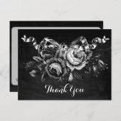 Victoriaans Rozen Hartelijk dank Briefkaart (Voorkant / Achterkant)