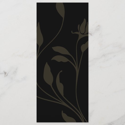 Victoriaans Rozen Menu (Achterkant)