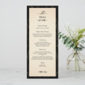 Victoriaans Rozen Menu (Staand voorkant)