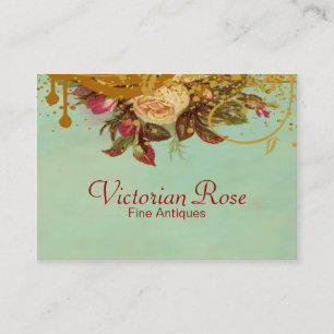 Victoriaans Rozen stalen Visitekaartjes