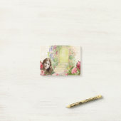 Victoriaans Rozen Vrouw Post-it® Notes (Op bureau)