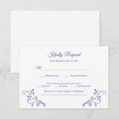 Victoriaans RSVP-Kaart Kaart (Voorkant / Achterkant)