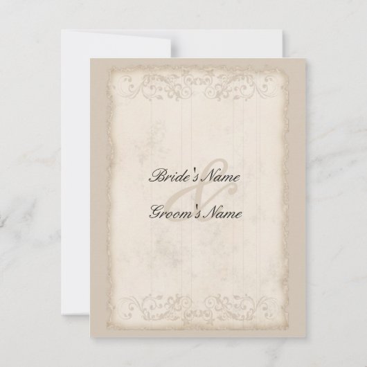 Victoriaans RSVP-kaart RSVP Kaartje (Achterkant)