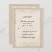 Victoriaans RSVP-kaart RSVP Kaartje (Voorkant / Achterkant)