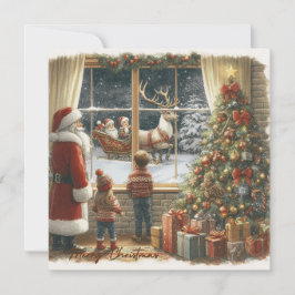 Victoriaans rustieke kerst Kaart