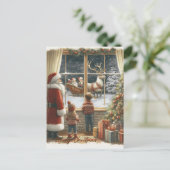 Victoriaans rustieke kerst Kaart (Staand voorkant)