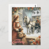 Victoriaans rustieke kerst Kaart (Voorkant / Achterkant)