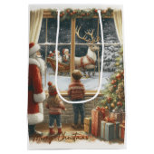 Victoriaans rustieke kerst Kaart Medium Cadeauzakje (Achterkant)