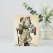 Victoriaans Santa Briefkaart (Staand voorkant)