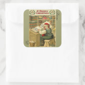 Victoriaans Santa Gift Label (Tas)