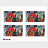 Victoriaans Santa Stickers (Vel)
