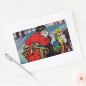 Victoriaans Santa Stickers (Envelop)