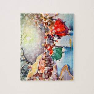  Victoriaans schaatsers Legpuzzel