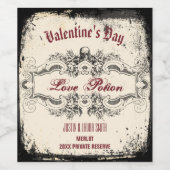  Victoriaans schedel Wijn Etiket (Enkel label)