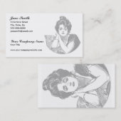 Victoriaans schoonheid visitekaartje (Voorkant / Achterkant)