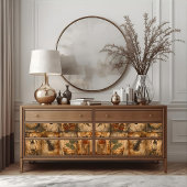 Victoriaans Sepia Autumn Maple Ephemera Decoupage Tissuepapier