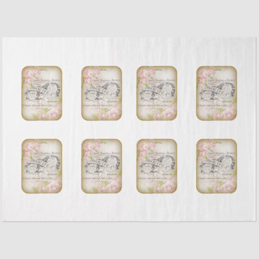 Victoriaans Shabby Chic Series Design 16 Tissuepapier (Voorkant)