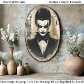 Victoriaans She Devil Vampire BB9 Decoupage Tissuepapier