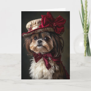 Victoriaans Shih Tzu kerst Feestdagen Kaart