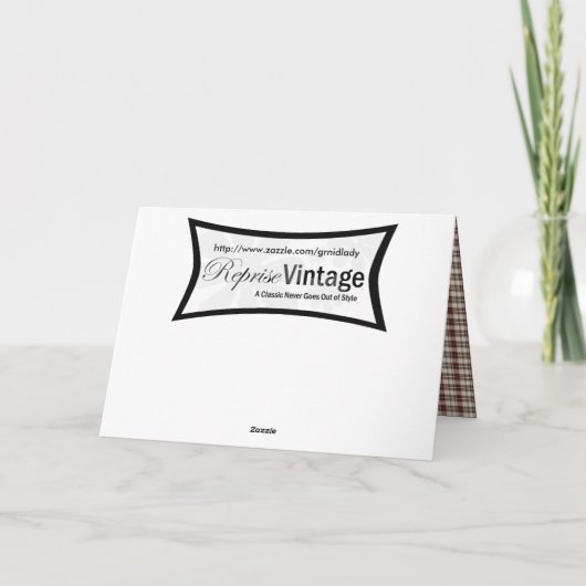 Victoriaans Slaapkerst Feestdagen Kaart (Achterkant)