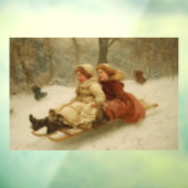 Victoriaans slee raamsticker (Vel 3)