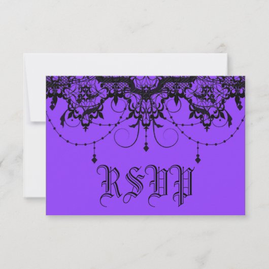 Victoriaans spin Paars Halloween Rsvp (Voorkant)