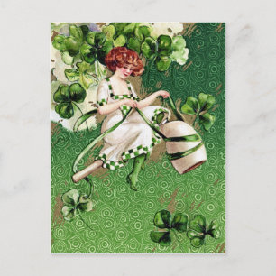 Victoriaans St. Patrick's Day Briefkaart