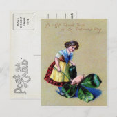 Victoriaans St. Patrick's Day Briefkaart (Voorkant / Achterkant)