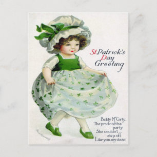 Victoriaans St. Patrick's Day Briefkaart