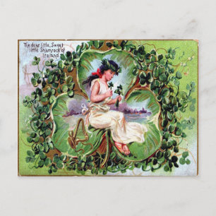 Victoriaans St. Patrick's Day Briefkaart