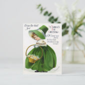 Victoriaans St. Patrick's Day Briefkaart (Staand voorkant)