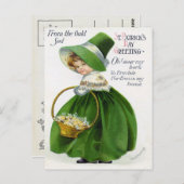 Victoriaans St. Patrick's Day Briefkaart (Voorkant / Achterkant)