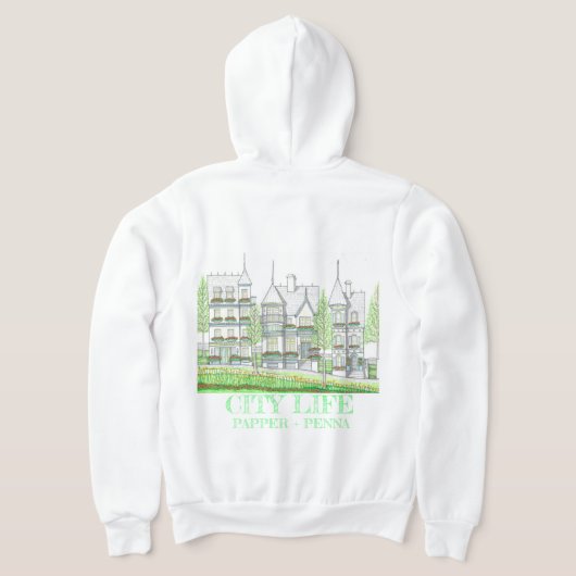 Victoriaans stadsleven Hoodie (Laag Achter)