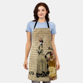 Victoriaans Steam punk  Goud Schort (Gedragen)