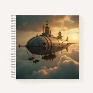 Victoriaans Steampunk Airbus Notitieboek