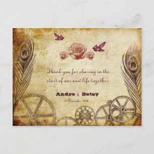 Victoriaans Steampunk Bedankt Briefkaart