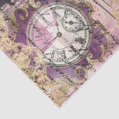 Victoriaans Steampunk bijen Roze cheques script Tissuepapier (Detail)