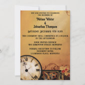 Victoriaans Steampunk bruiloft Kaart (Voorkant)