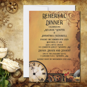 Victoriaans Steampunk bruiloft Kaart