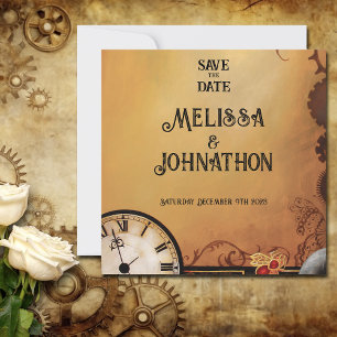 Victoriaans Steampunk bruiloft Kaart
