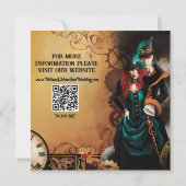 Victoriaans Steampunk bruiloft Kaart (Achterkant)