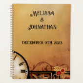 Victoriaans Steampunk bruiloft Planner (Voorkant)