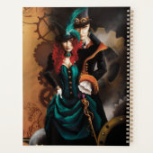 Victoriaans Steampunk bruiloft Planner (Achterkant)