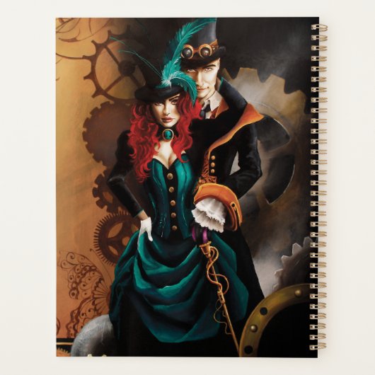 Victoriaans Steampunk bruiloft Planner (Achterkant)