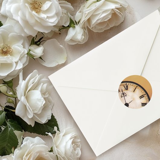 Victoriaans Steampunk bruiloft Ronde Sticker